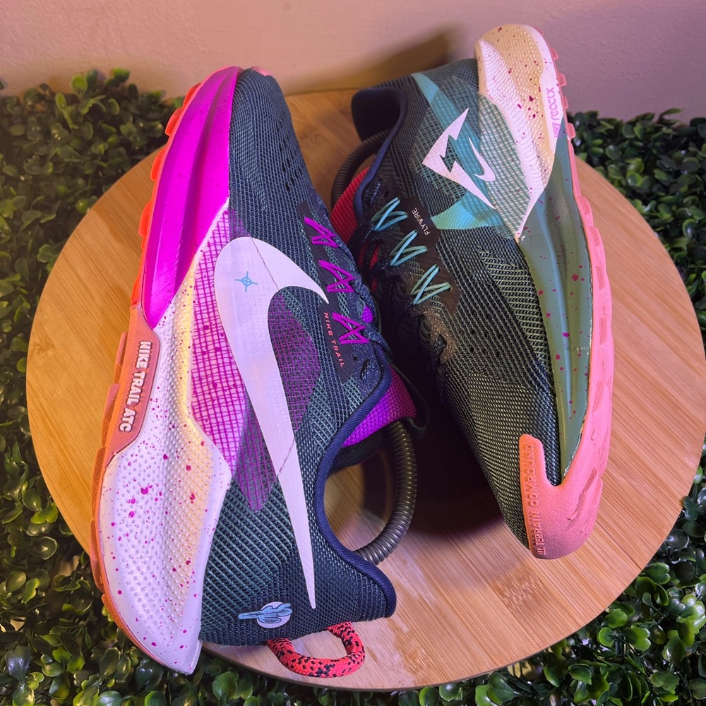 NIKE REACTX PEGASUS TRAIL 5 “ VIVID GRAPE GREEN FROST “ WOMENS SZ 9.5 DV3865-401 - Picture 5 of 9